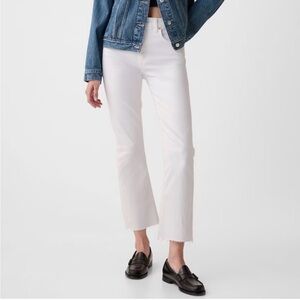 Gap Kick Fit High Rise cropped White Jeans